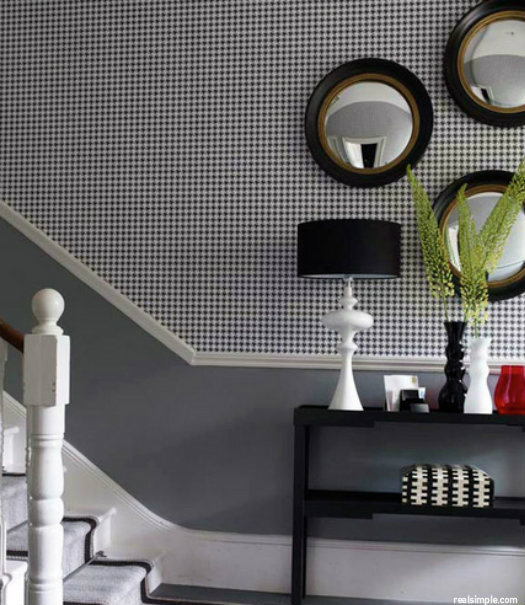 Chair rail and wallpaper insert