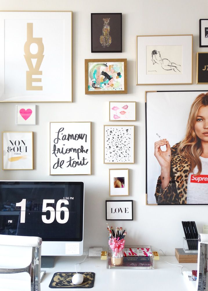 Keep the pictures at eye level.