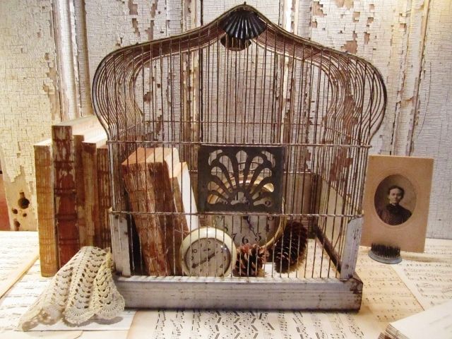 The Bird Cage Anchors this Vignette