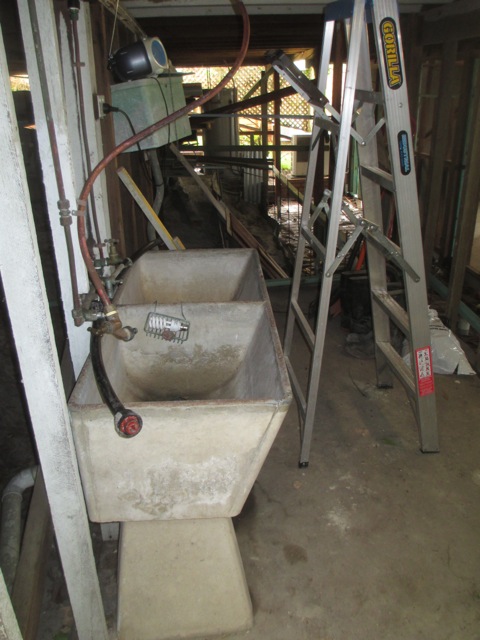 Striped out and relined the laundry