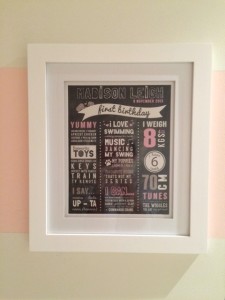 Baby room custom print