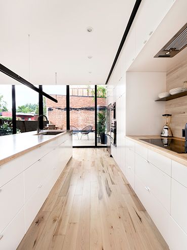 1. Wooden floorboards