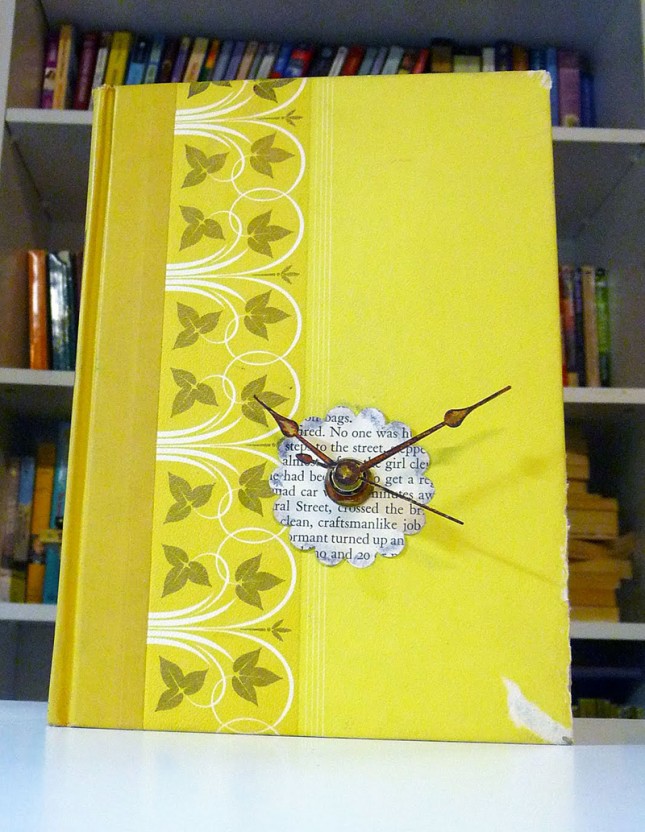 Recycled Book Clock