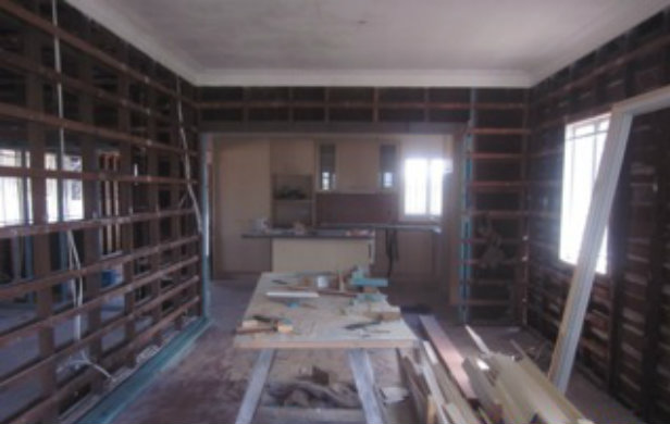 Stripped out the walls