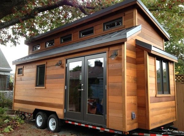 2. A tiny house on wheels