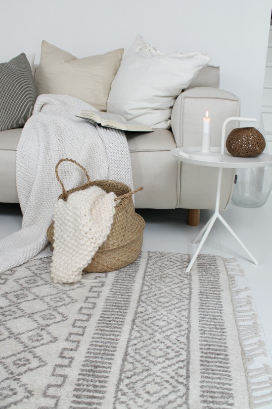 7. Neutral patterned rug