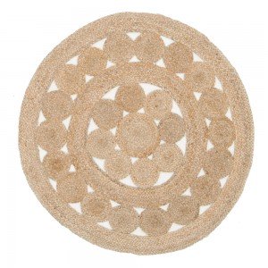 Round Fleurs Hand Braided Rug