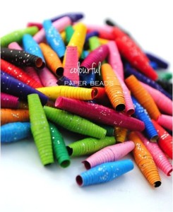 Bright Paper Beads great to make jewellery