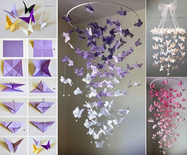 Paper Butterfly Mobile