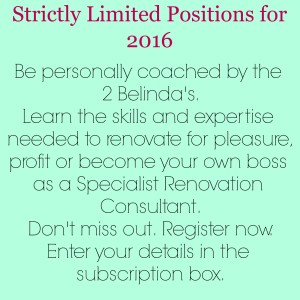 Renovation with the 2 Belindas