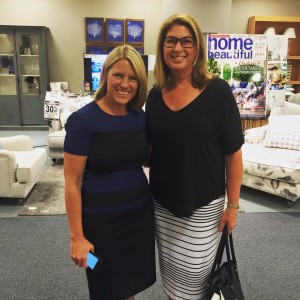 Wendy Moore and Belinda Smith from oohm at Domayne Caringbah VIP night