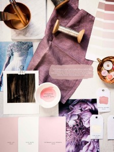 Blush pinks to soften an Industrial look. Photo via Home Beautiful Magazine