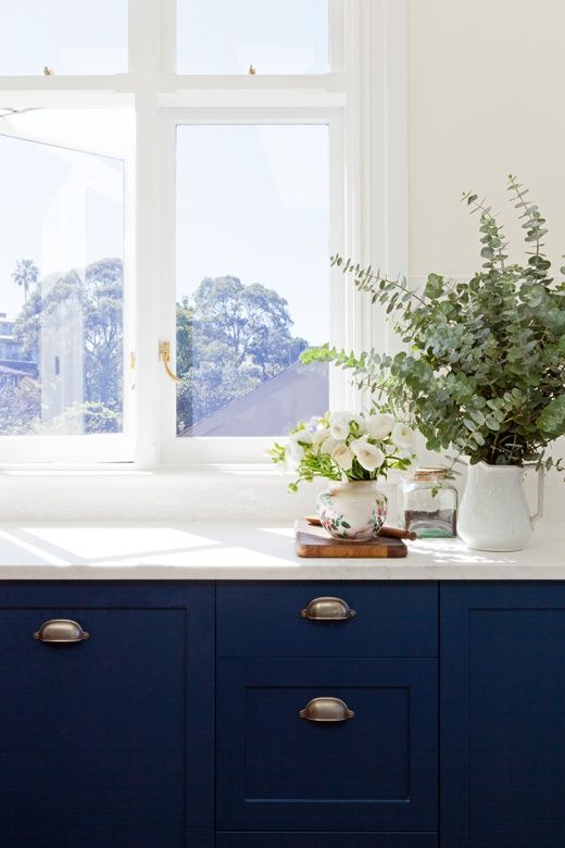 navy blue kitchen