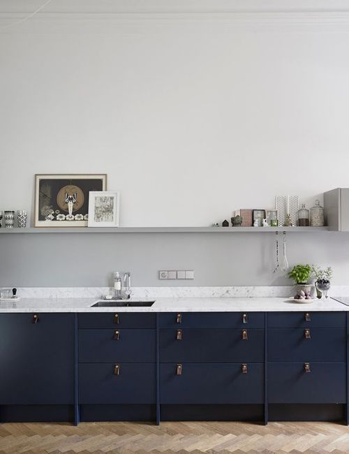 navy blue kitchen