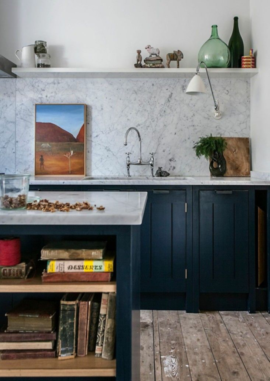 navy blue kitchen