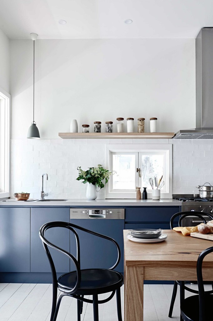navy blue kitchen