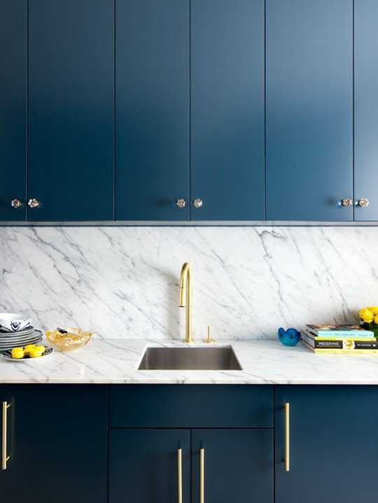navy blue kitchen