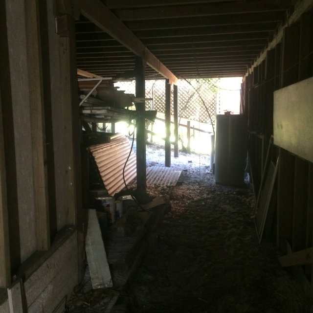 We will extend around 1 metre into this under house space