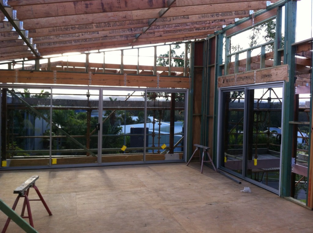 The open plan living area