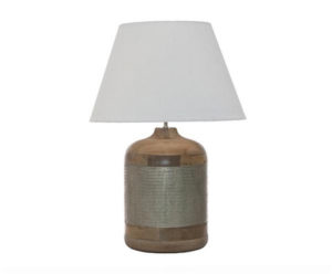Urban Lighting Wood and Brass lamp base
