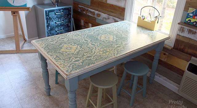 Beautiful Stencilled Table